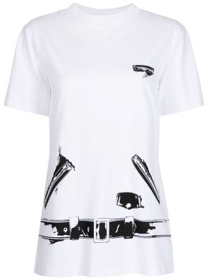 We11done graphic-print short-sleeve T-shirt - Black