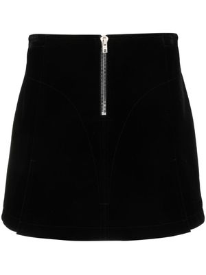 We11done half-zip A-line skirt - Black