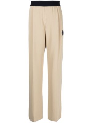 We11done high-waisted pleat-detail trousers - Neutrals
