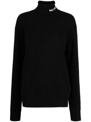 We11done intarsia-knit roll-neck jumper - Black