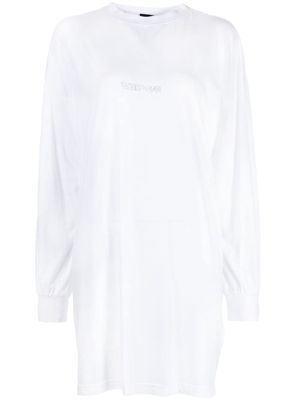 We11done logo-embellished long-sleeve T-shirt - White