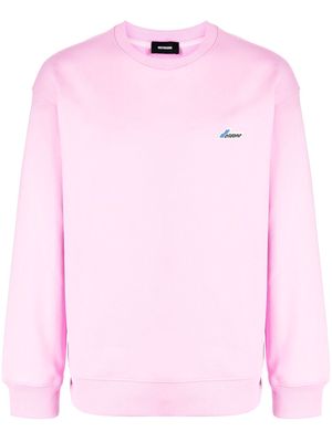We11done logo-patch cotton sweatshirt - Pink