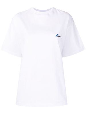 We11done logo-patch short-sleeve T-shirt - White