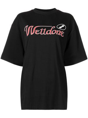 We11done logo-print cotton T-Shirt - Black
