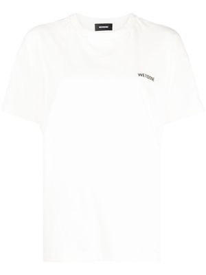 We11done logo-print cotton T-shirt - Neutrals