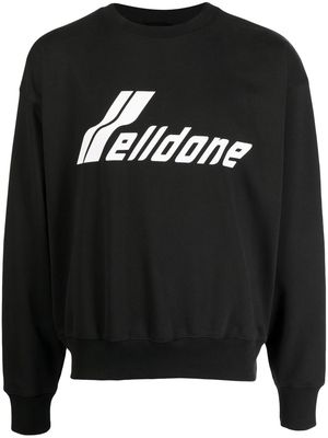 We11done logo-print drop-shoulder sweatshirt - Black