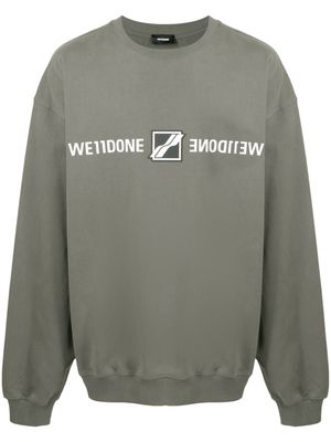 We11done logo-print sweatshirt - Grey