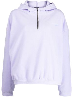 We11done logo-print zip-up hoodie - Purple
