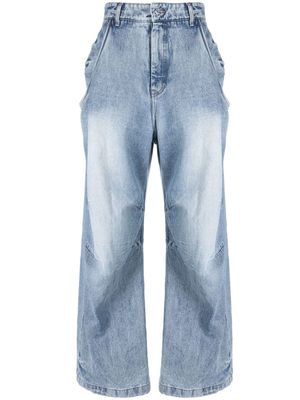 We11done mid-rise wide-leg jeans - Blue