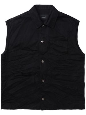 We11done press-stud cotton-blend vest - Black