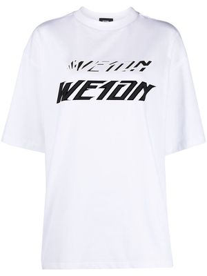 We11done Speed logo-print T-shirt - White