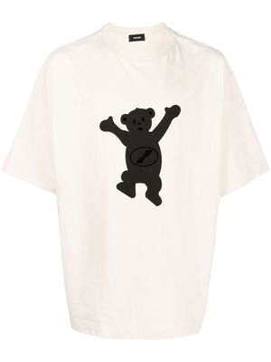 We11done Teddy bear-print T-shirt - Neutrals