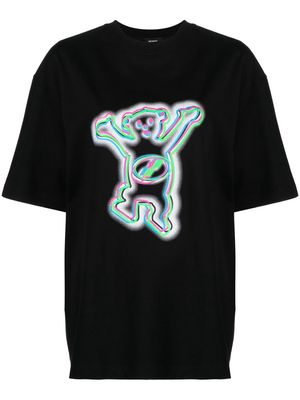 We11done teddy print T-shirt - Black