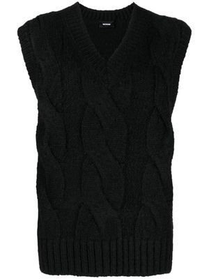 We11done V-neck sleeveless knitted top - Black
