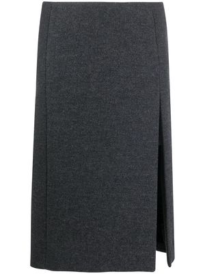 We11done wool-blend pencil skirt - Grey