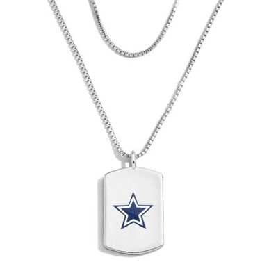 WEAR by Erin Andrews x Baublebar Dallas Cowboys Silver Dog Tag Necklace