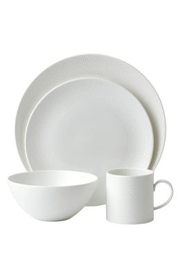 Wedgwood Gio Bone China 4-Piece Place Setting in White