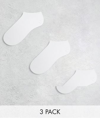 Weekday 3-pack sneaker socks in white