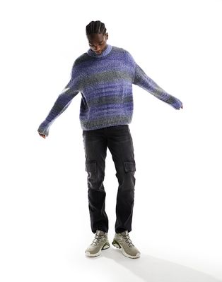 Weekday Daniel wool blend sweater in blue space dye
