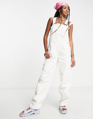 Weekday Dusty overalls in vintage white