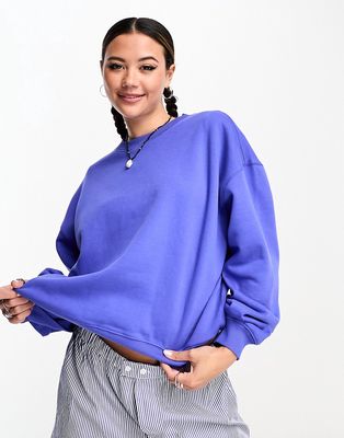 Weekday Essence standard fit sweatshirt in blue
