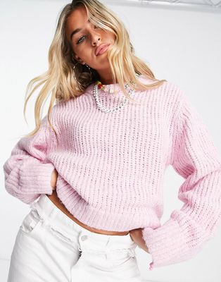 Weekday Flash slouchy sweater in pink