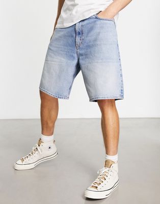 Weekday galaxy loose fit shorts in light blue