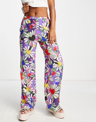 Weekday Harper retro floral print pants in multi - part of a set