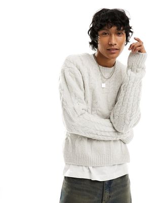 Weekday Jesper wool blend sweater in off-white
