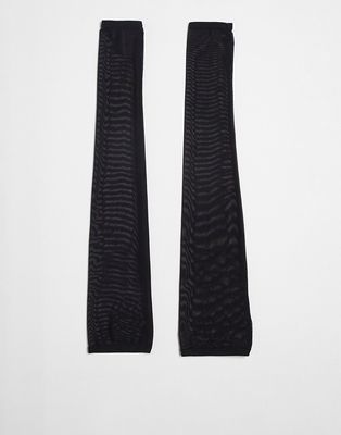Weekday mesh sleeveless gloves in black