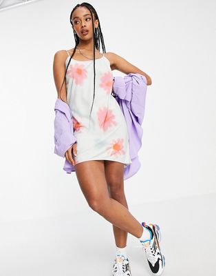 Weekday Mia cotton mini cami dress in floral print - MULTI