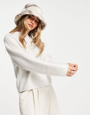 Weekday Minnie knit sweater in beige - BEIGE-Neutral