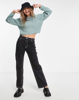 Weekday Minnie polyester sweater in green - LGREEN