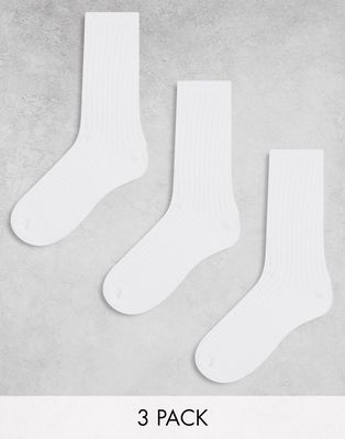 Weekday noah 3-pack socks in white