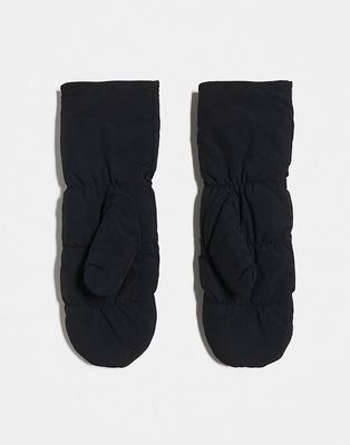Weekday padded mittens in black