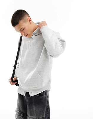 Weekday relaxed heavyweight jersey hoodie in gray