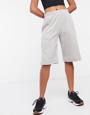 Weekday terry jersey shorts in gray-Grey