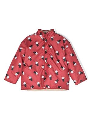 Weekend House Kids. graphic-print reversible jacket - Red