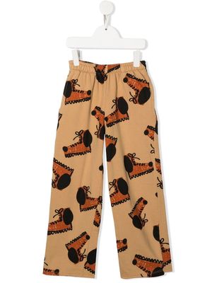 Weekend House Kids. graphic-print straight-leg trousers - Brown