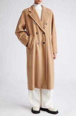 Weekend Max Mara Madame Double Breasted Wool & Cashmere Belted Coat in Camel