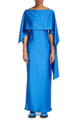 Weekend Max Mara Micron Slipdress with Removable Cape in Cornflower Blue