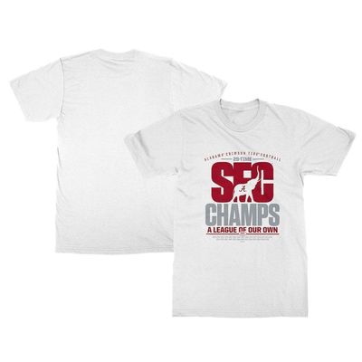 WEEZABI Men's White Alabama Crimson Tide 2021 SEC Football Conference Champions T-Shirt