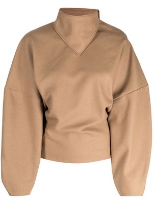 Weinsanto detachable-collar wool blouse - Brown
