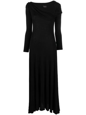 Weinsanto draped asymmetric maxi dress - Black