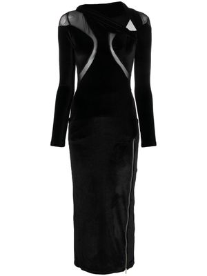 Weinsanto panelled velvet maxi dress - Black