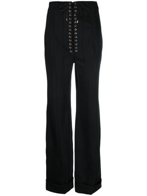 Weinsanto tie-fastening high-waisted trousers - Black