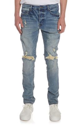 WELL KNOWN Dean Street Stretch Cotton Jeans in Meshed Medium Indigo