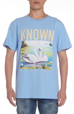 WELL KNOWN The Bayview Graphic Tee in Placid Blue