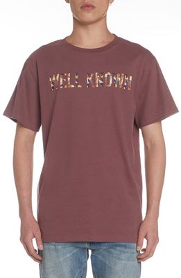 WELL KNOWN The Chase Court Logo Graphic Tee in Wild Ginger