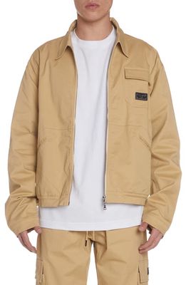 WELL KNOWN The Front Street Stretch Cotton Jacket in Beige